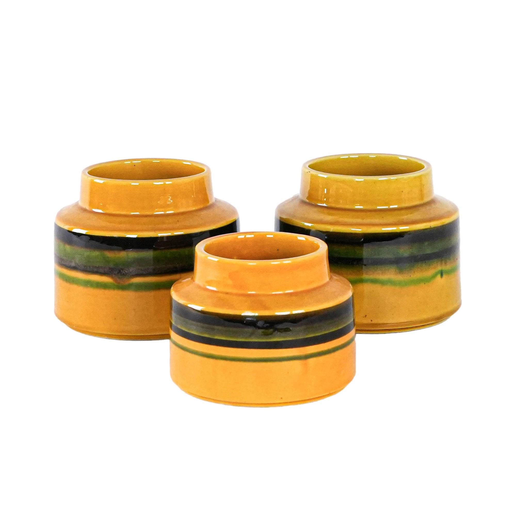 Ceramic Vases Set 3-piece Yellow 0