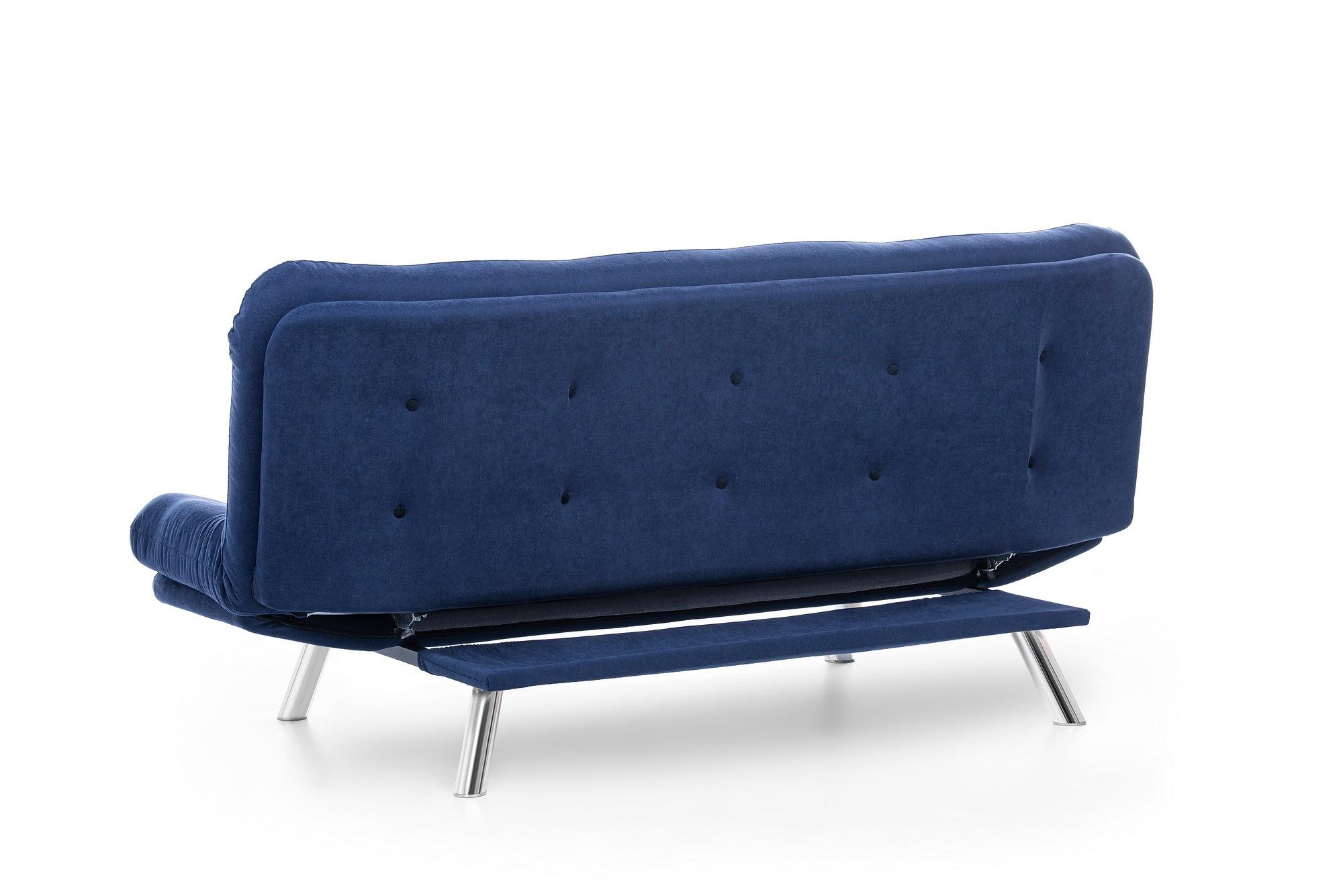 Misa Sofa Bed 3-Seater Navy Blue 7