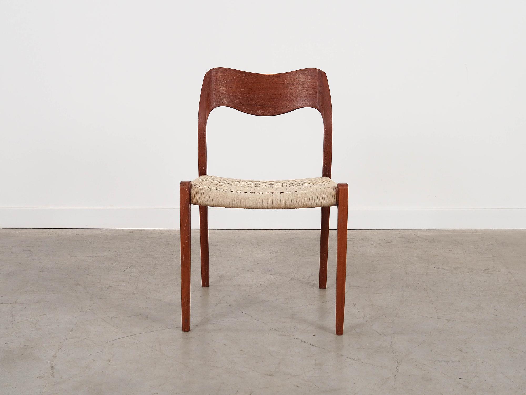 Teak wood chair 1960s 3