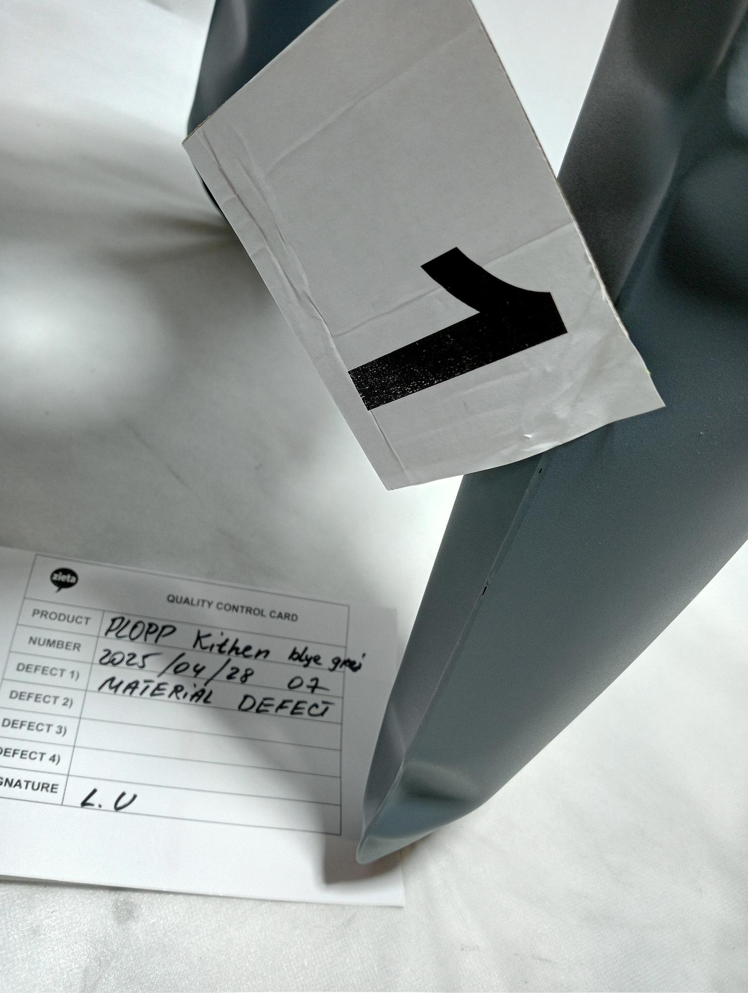 Plopp Kitchen Stool Steel Blue-Gray RAL 7031 Matt 3