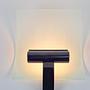 Vintage Wandlampe Metall Glas Schwarz 1980er Jahre 1