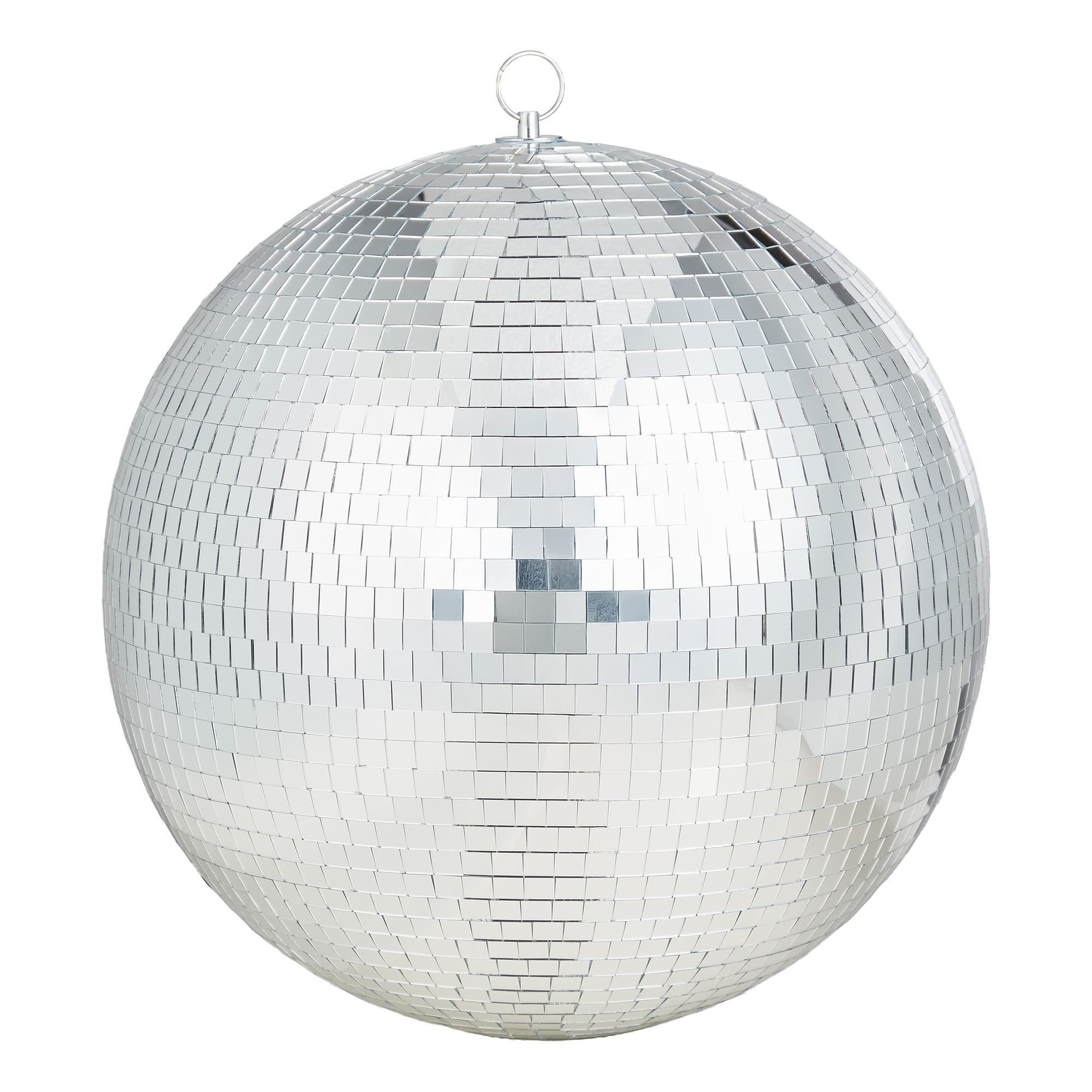 Decorative Ball DISCO Glass Plastic Silver 37x37 cm 0