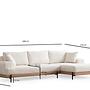 Eti Corner Sofa Right White 9