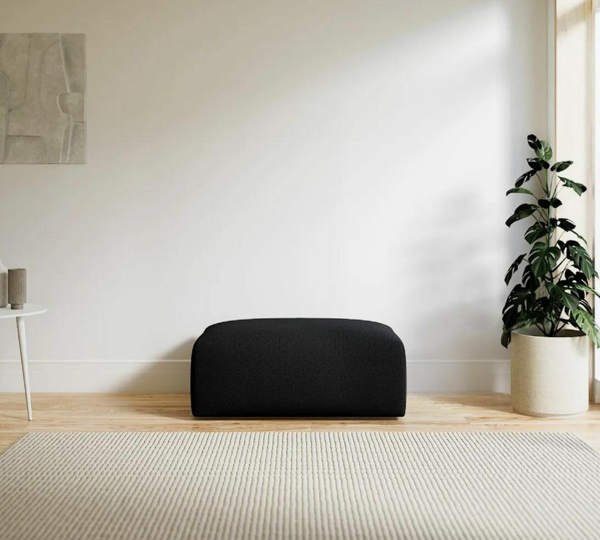 Pyllow Hocker Webstoff Anthrazit 0