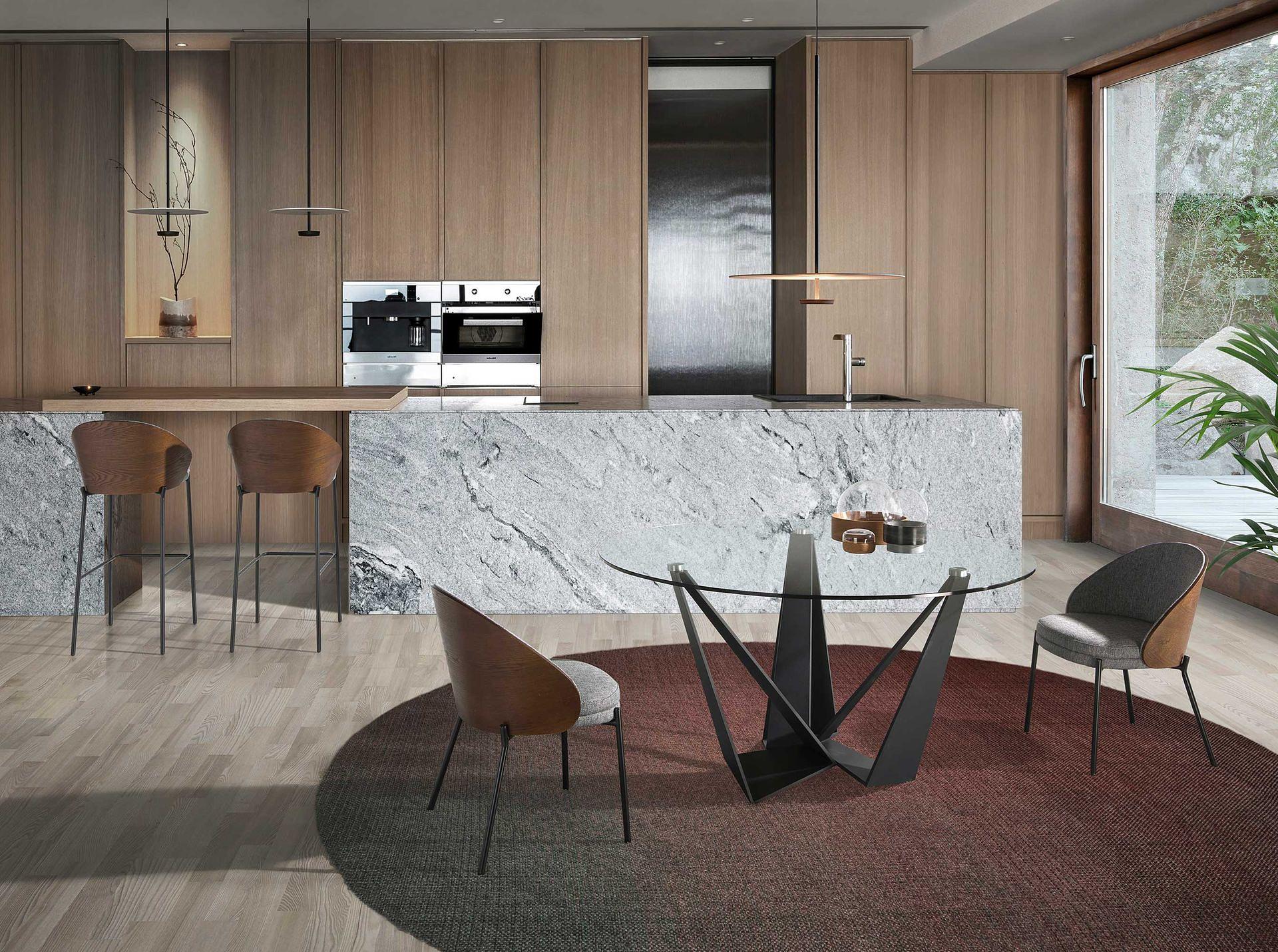 Barstuhl Textil Grau 3