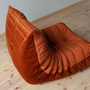 Togo Lounge Set 3-pc. Velvet Amber-Orange 6