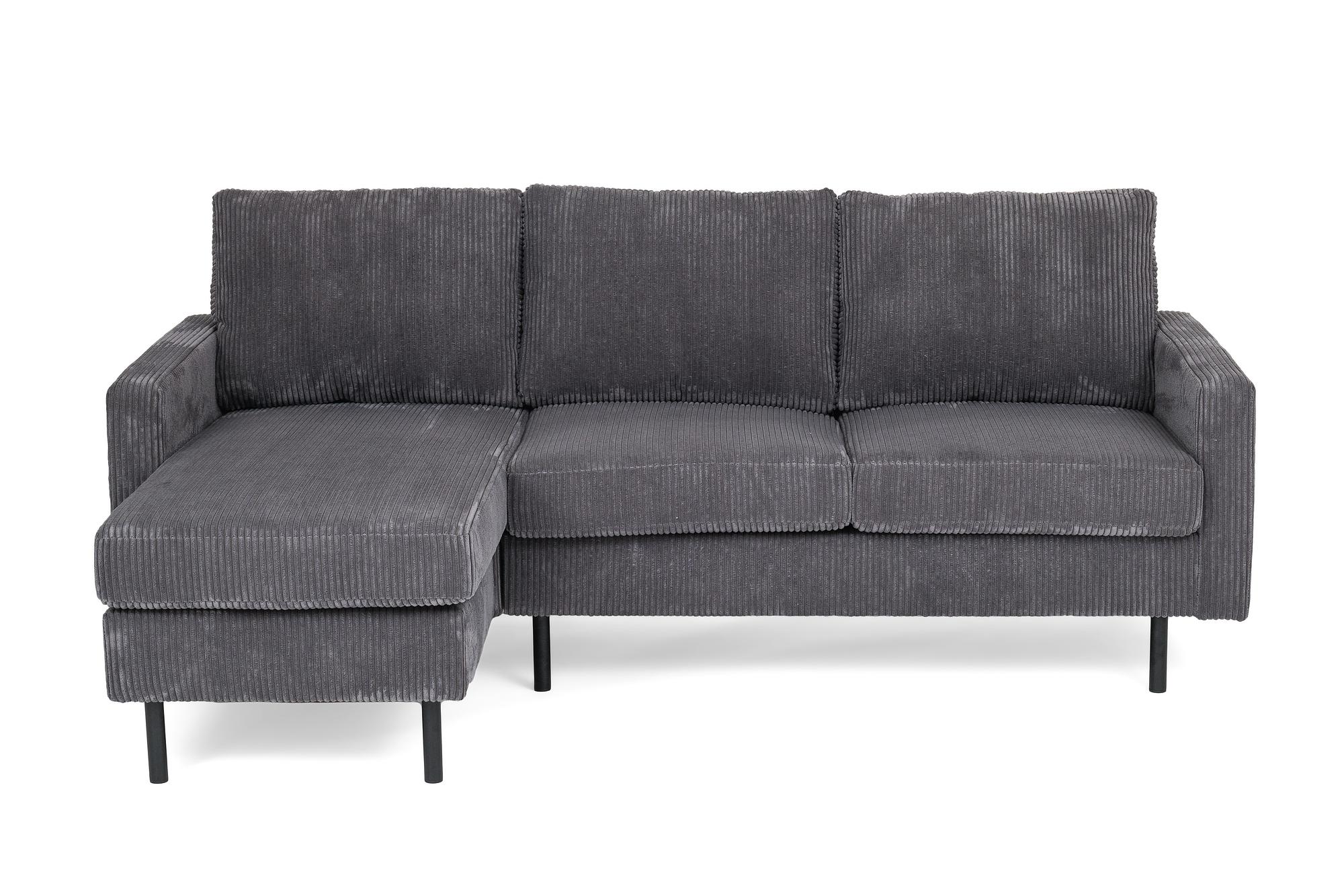 Sofa 3-Sitzer Chaiselongue Links Rechts Grau 8