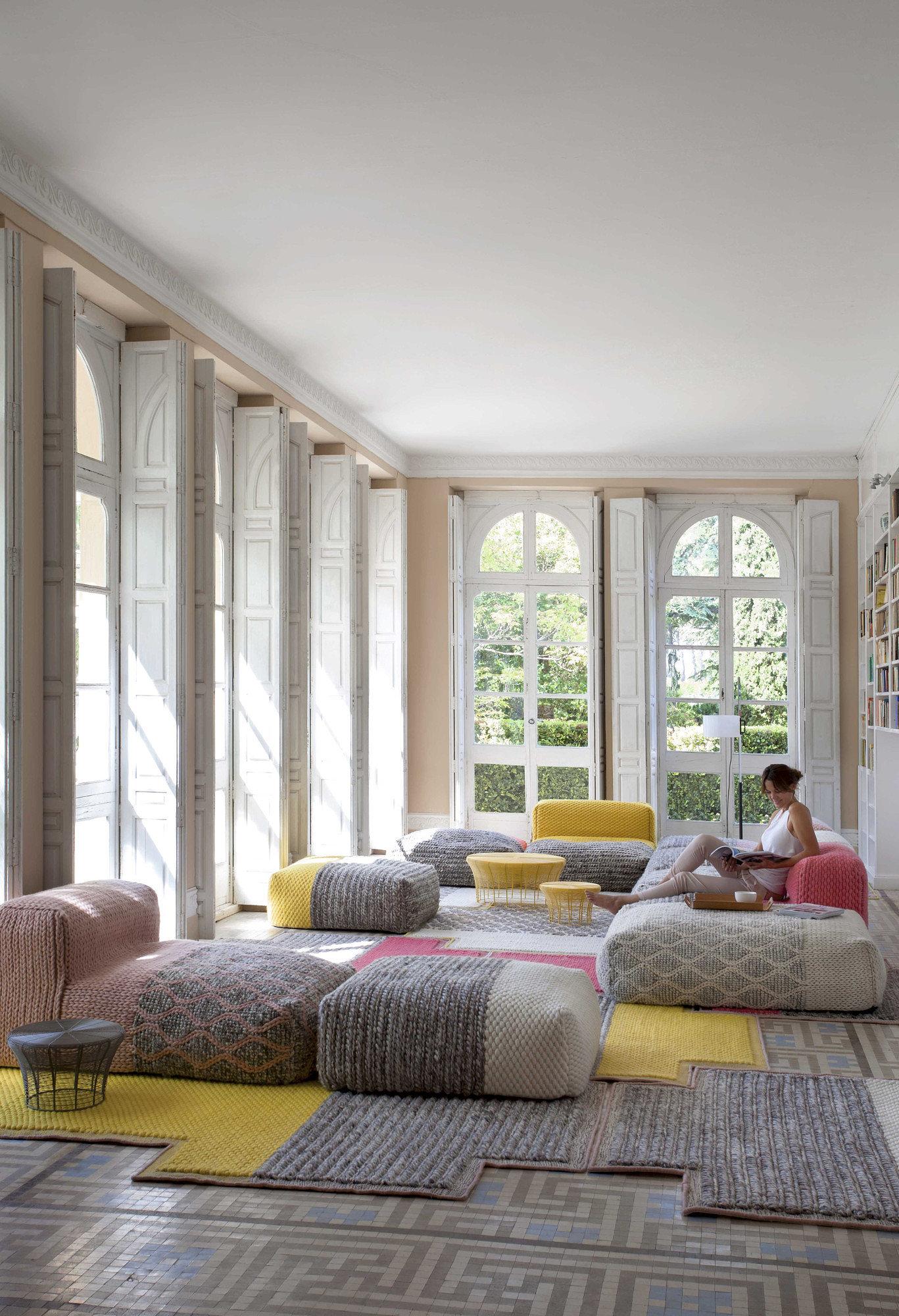 Manga Pouf Wolle Rosa 5