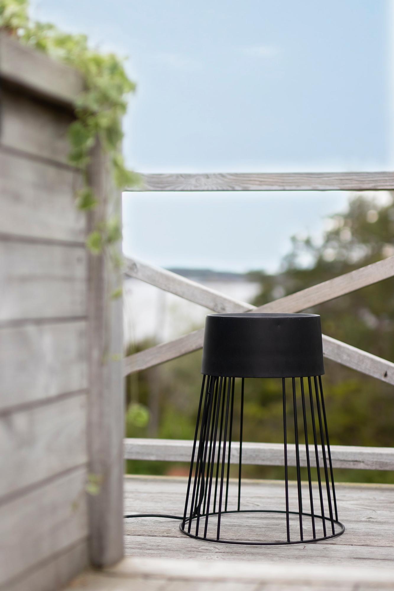 Koster 45 lampada da terra metallo nero IP44 1