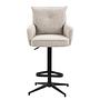 Bar stool DIDRIP Set of 2 Height Adjustable Beige 2