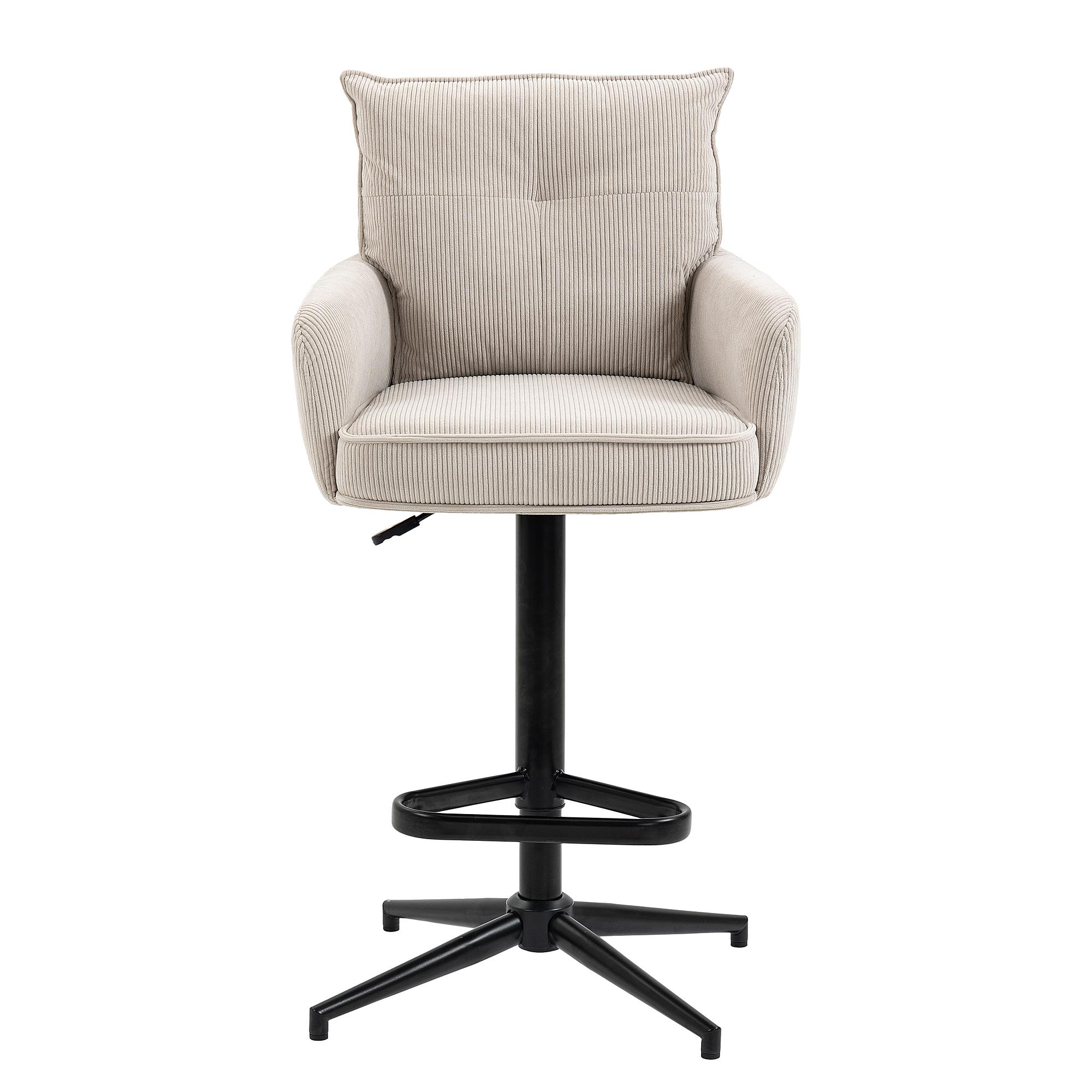 Bar stool DIDRIP Set of 2 Height Adjustable Beige 2