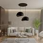 2-Flammig Wabi Sabi Grainbeams Pendelleuchte Schwarz 4