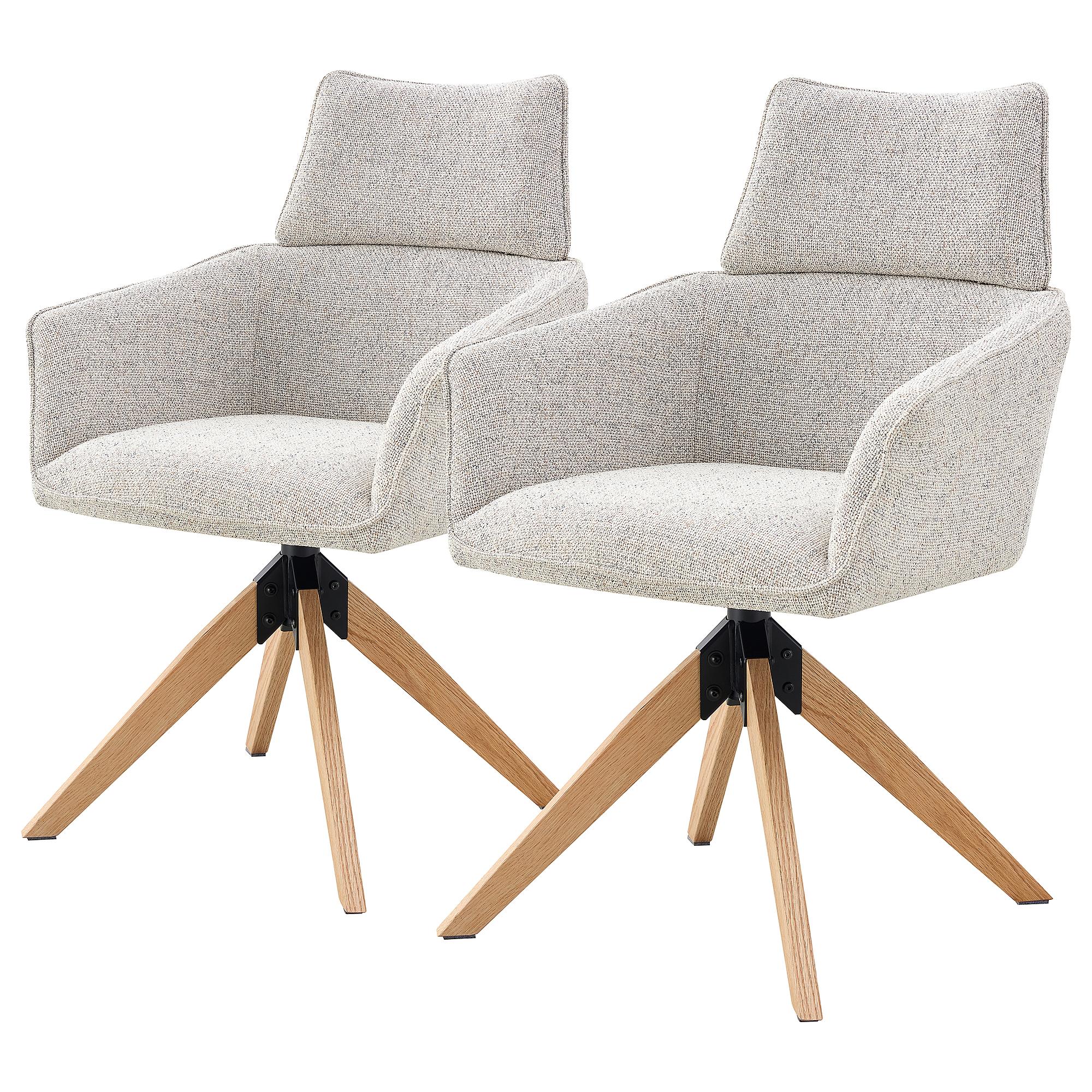 Armchair TUBEI Set of 2 Beige 0