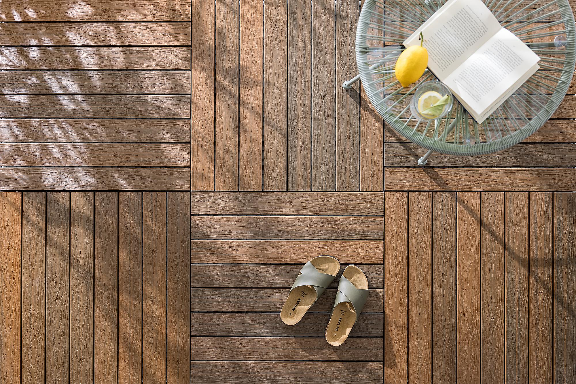 Svevo Terrace Tile Set of 12 Brown 0