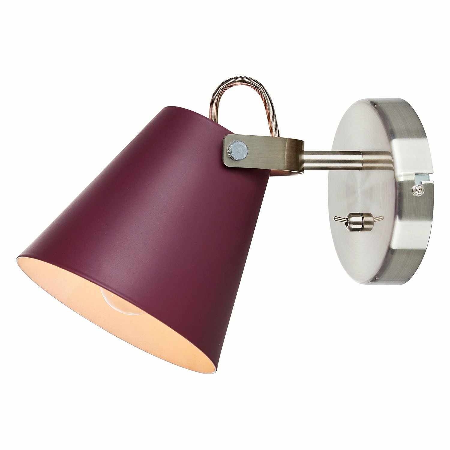 Wandleuchte 1-flammig Edelstahl Rot 0