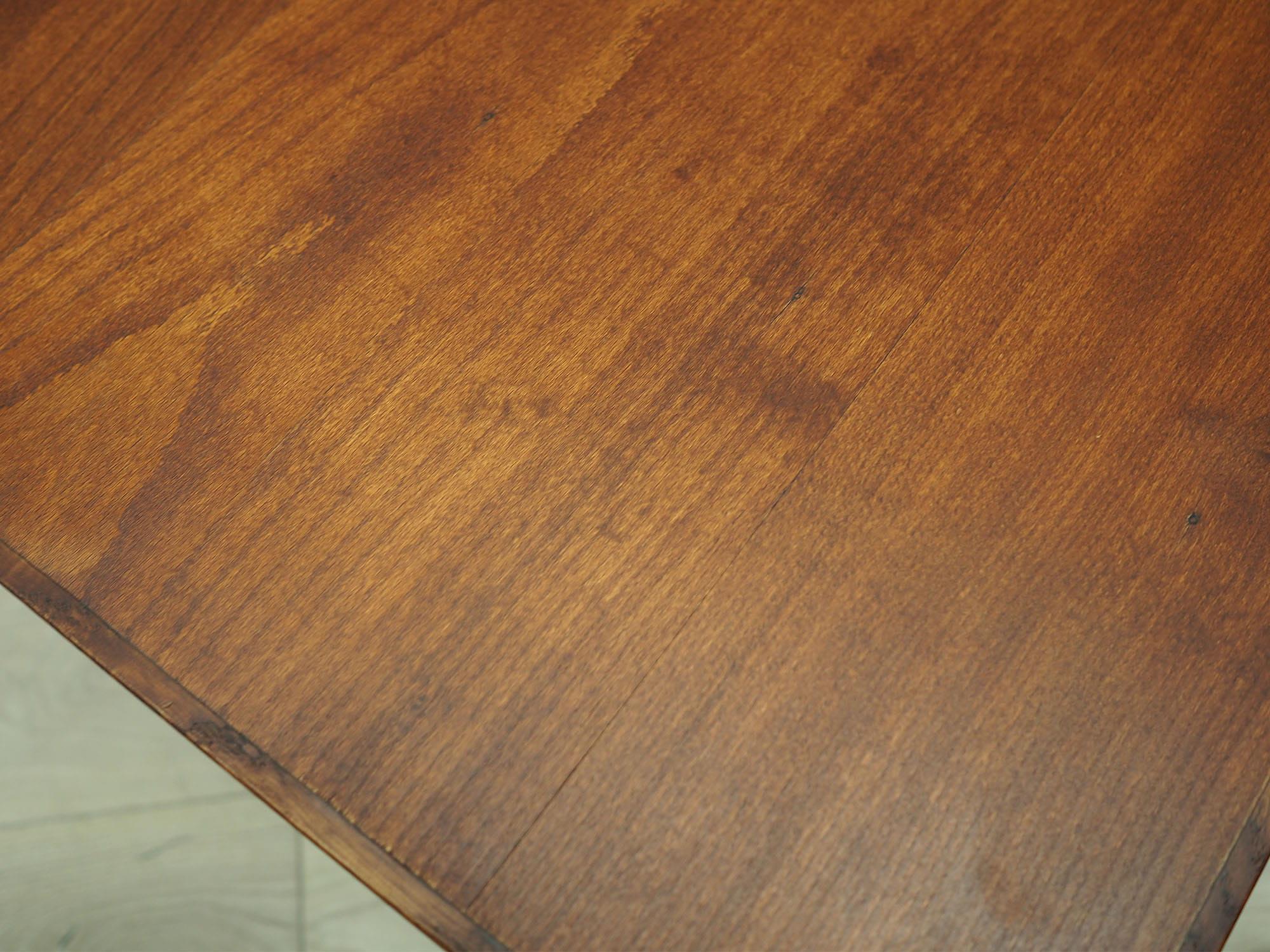 Vintage Coffee Table Wood Metal Brown 1970s 10