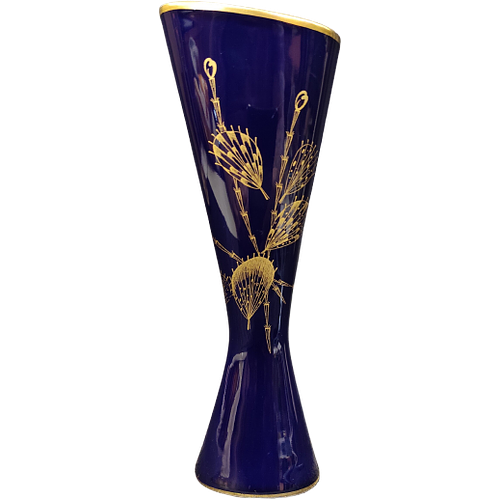 Vintage Vase Porzellan Blau 0