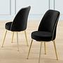 2x Pefa Chair Set Black and Gold 1