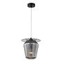 Pendant lamp Anadia smoked glass 1-light grey 4