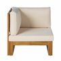 Mavre Loungeecke Akazienholz Textil Beige 2