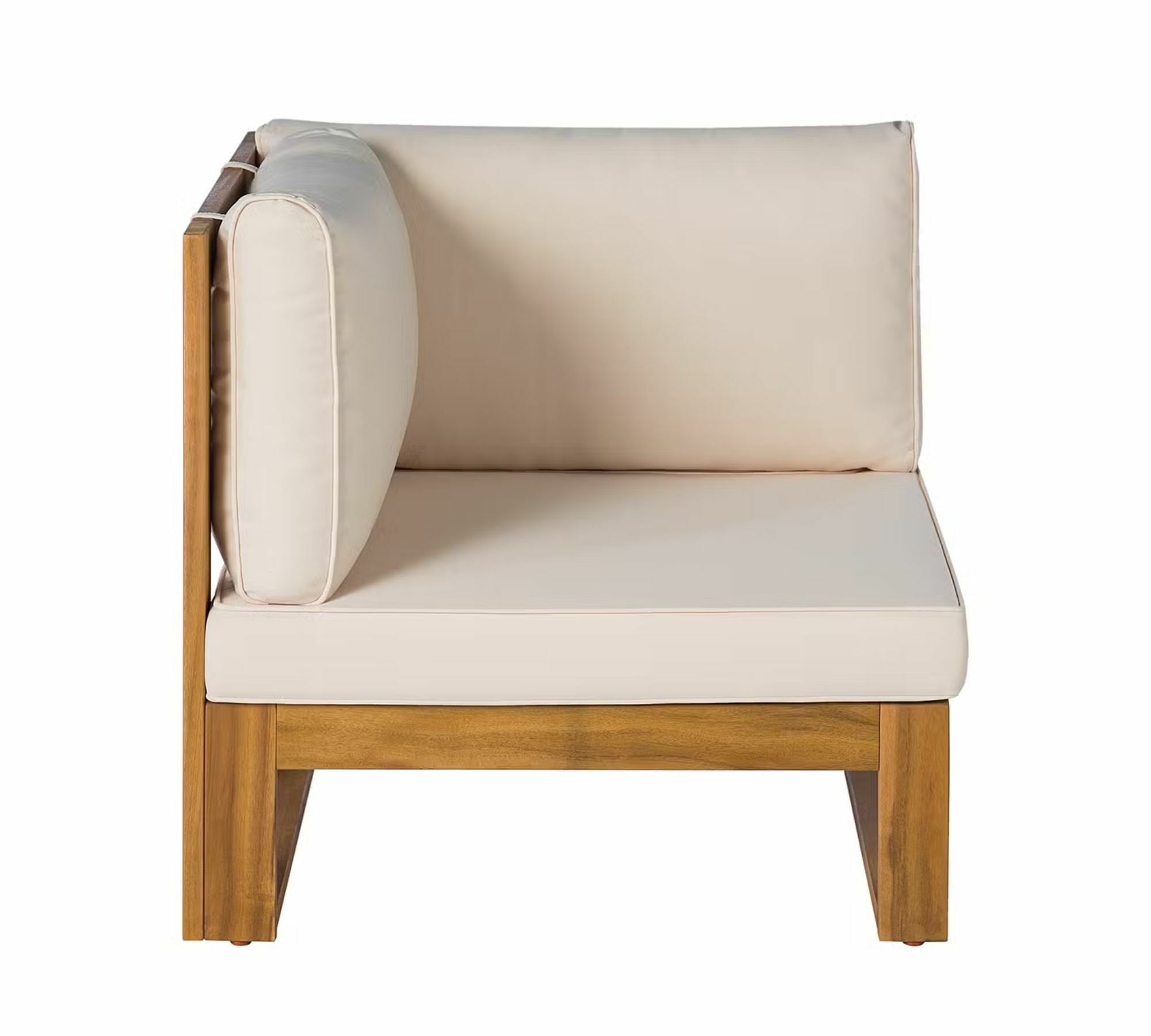 Mavre Loungeecke Akazienholz Textil Beige 2