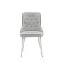 Velvet Deluxe 2x Esszimmerstuh-Set Hellgrau 0
