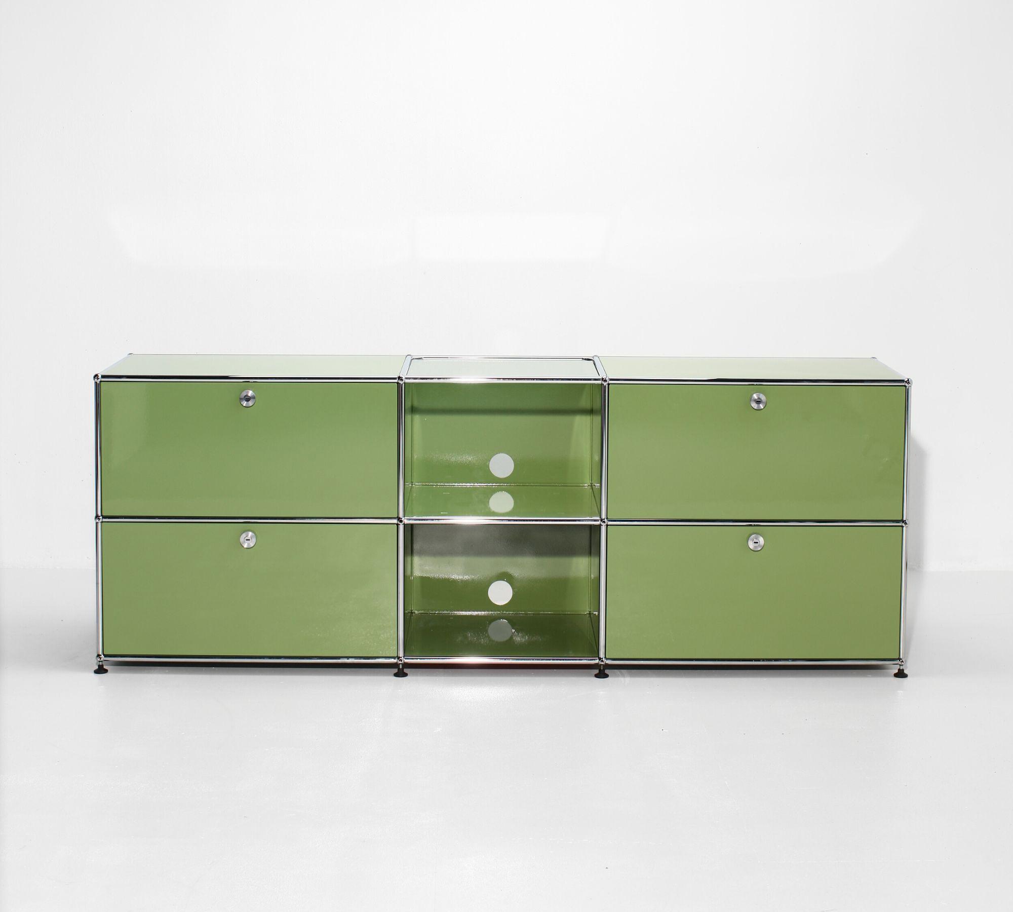 Unikat Sideboard mit Schubladen Yearbridge Green 3
