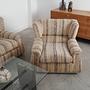 Saporiti Lounge Chair Fabric Beige Wood 1960s 4
