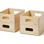 Holzaufbewahrungsboxen-Set Holz Natur 0