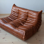 Togo Lounge Set 2-piece High-gloss leather Whisky brown 3