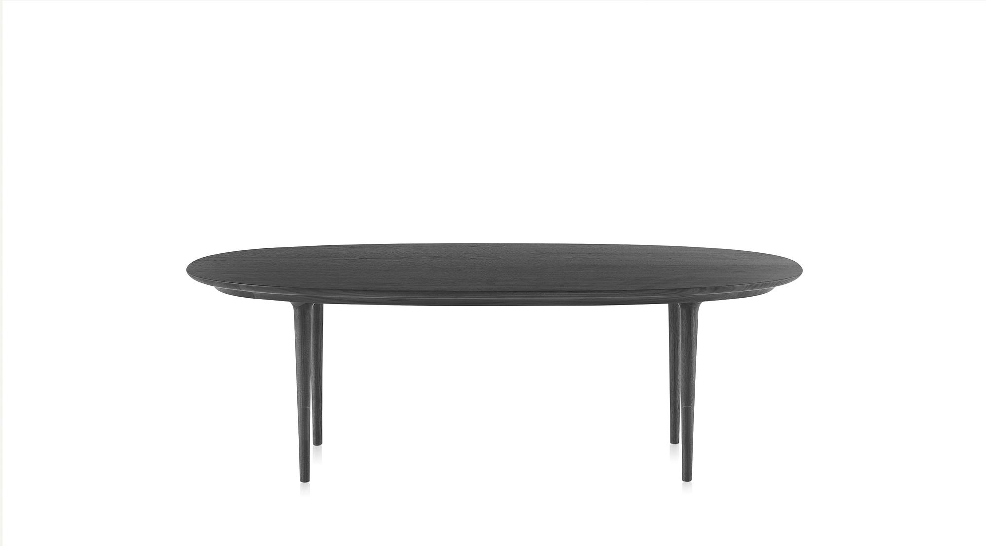 Lunar Couchtisch Holz Schwarz Ø80cm 0