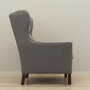 Vintage armchair beech wood textile grey 1970s 6