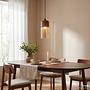 1-Light Kavon Pendant Light Cylindrical Shape Colored Glass Iron 3