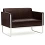 ARUBA 2-seater sofa faux leather brown 1