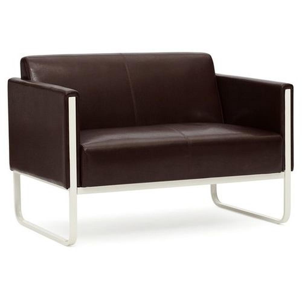 ARUBA 2-Sitzer Sofa Kunstleder Braun 1