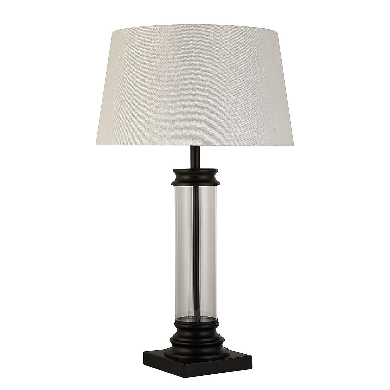 Pedestal table lamp steel black 3