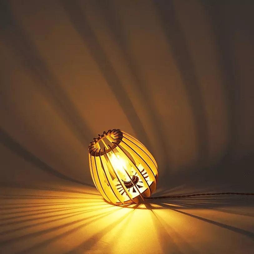 Atoms Table Lamp Wood 21cm 0