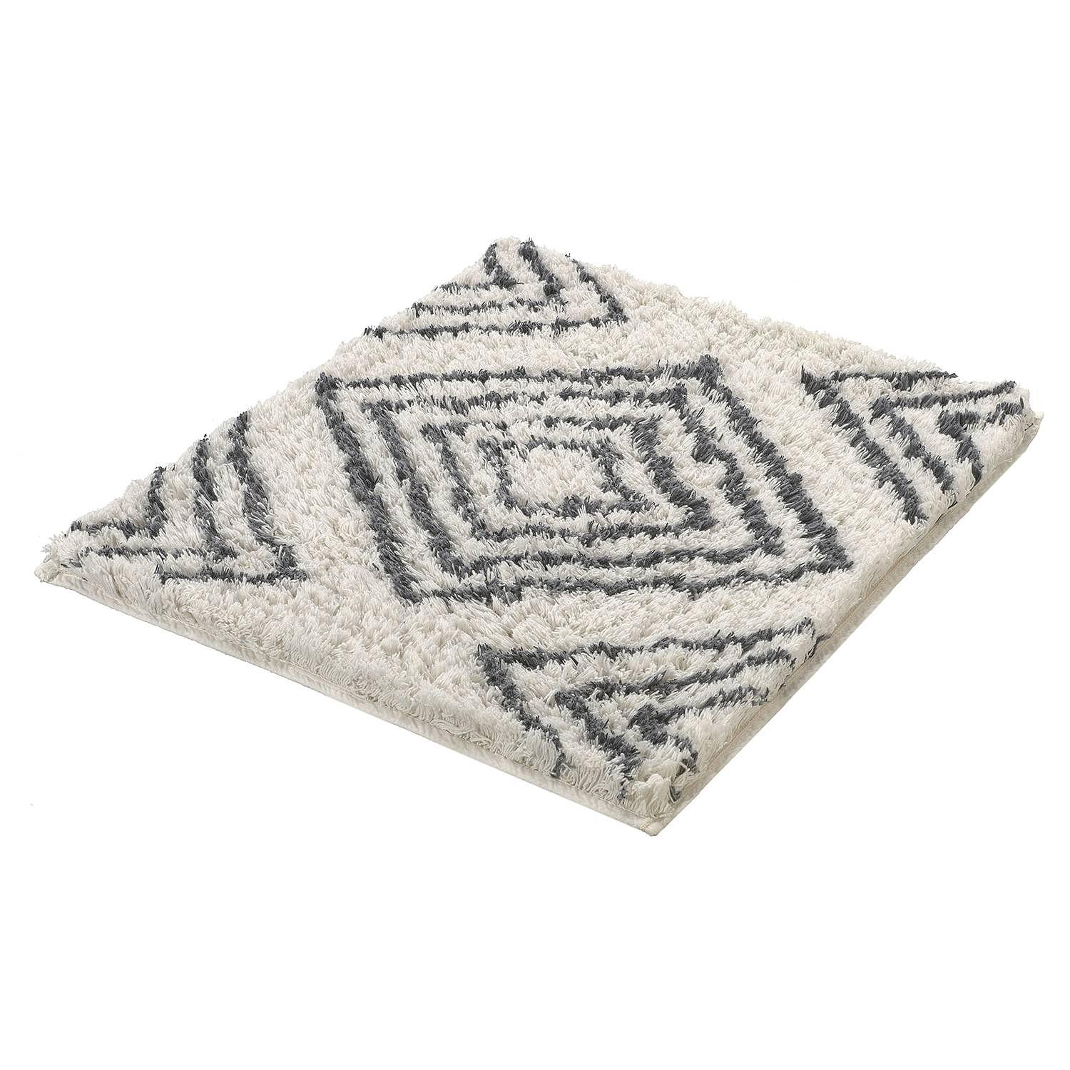 Boho Bath Mat Cotton Natural 65x55cm 0