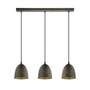 Pendant light 3-light steel brown 1