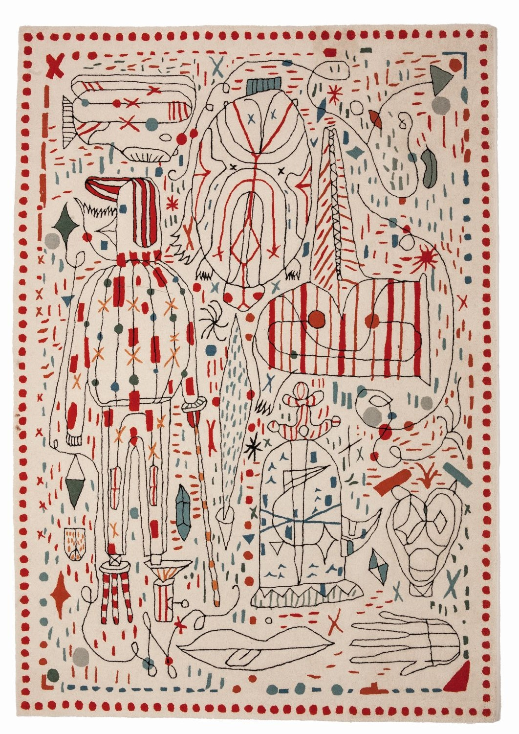 Hayon X Nani Rectangular Mehrfarbig 170 x 240 cm 0