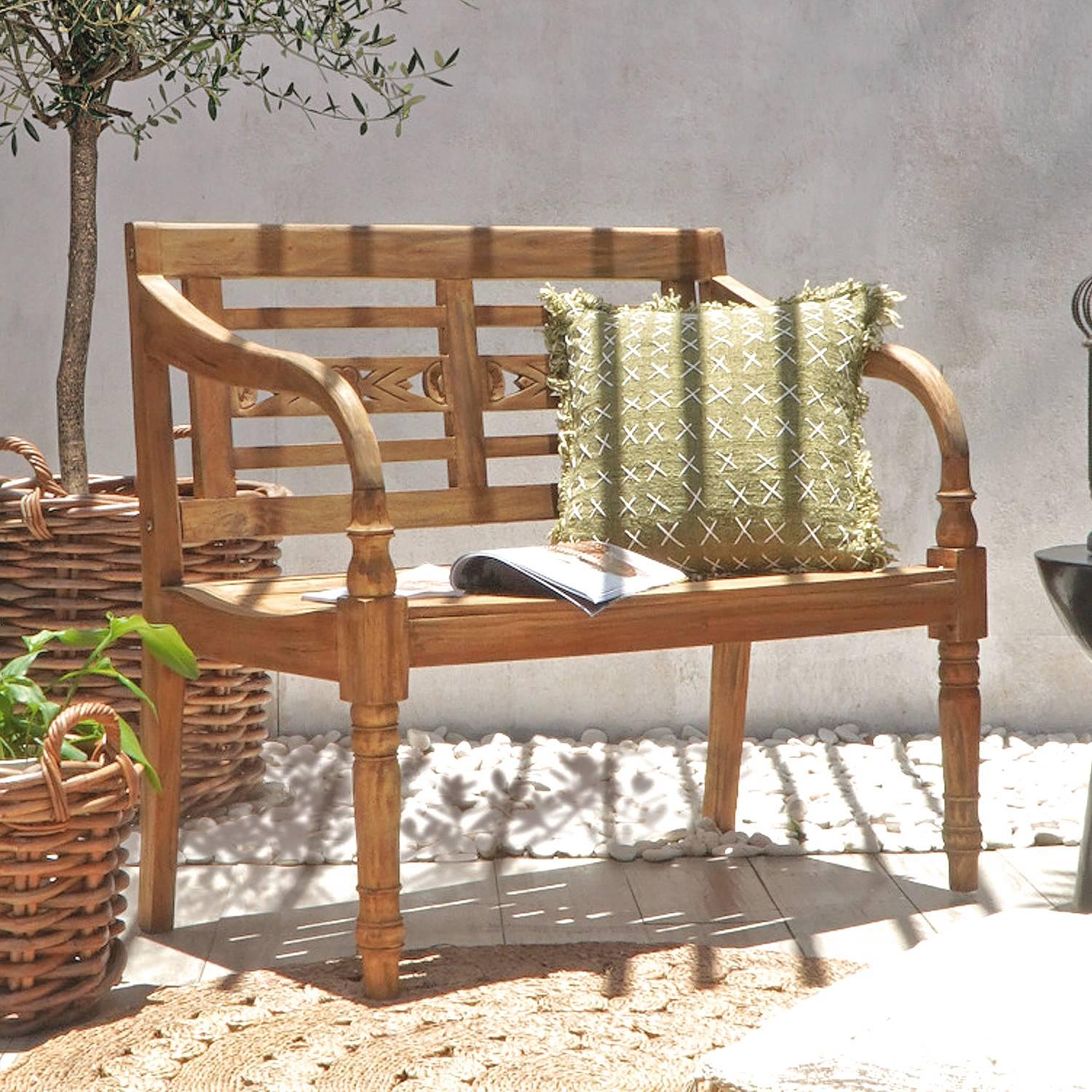 Garden Bench Moyo Mahogany Solid Brown 0