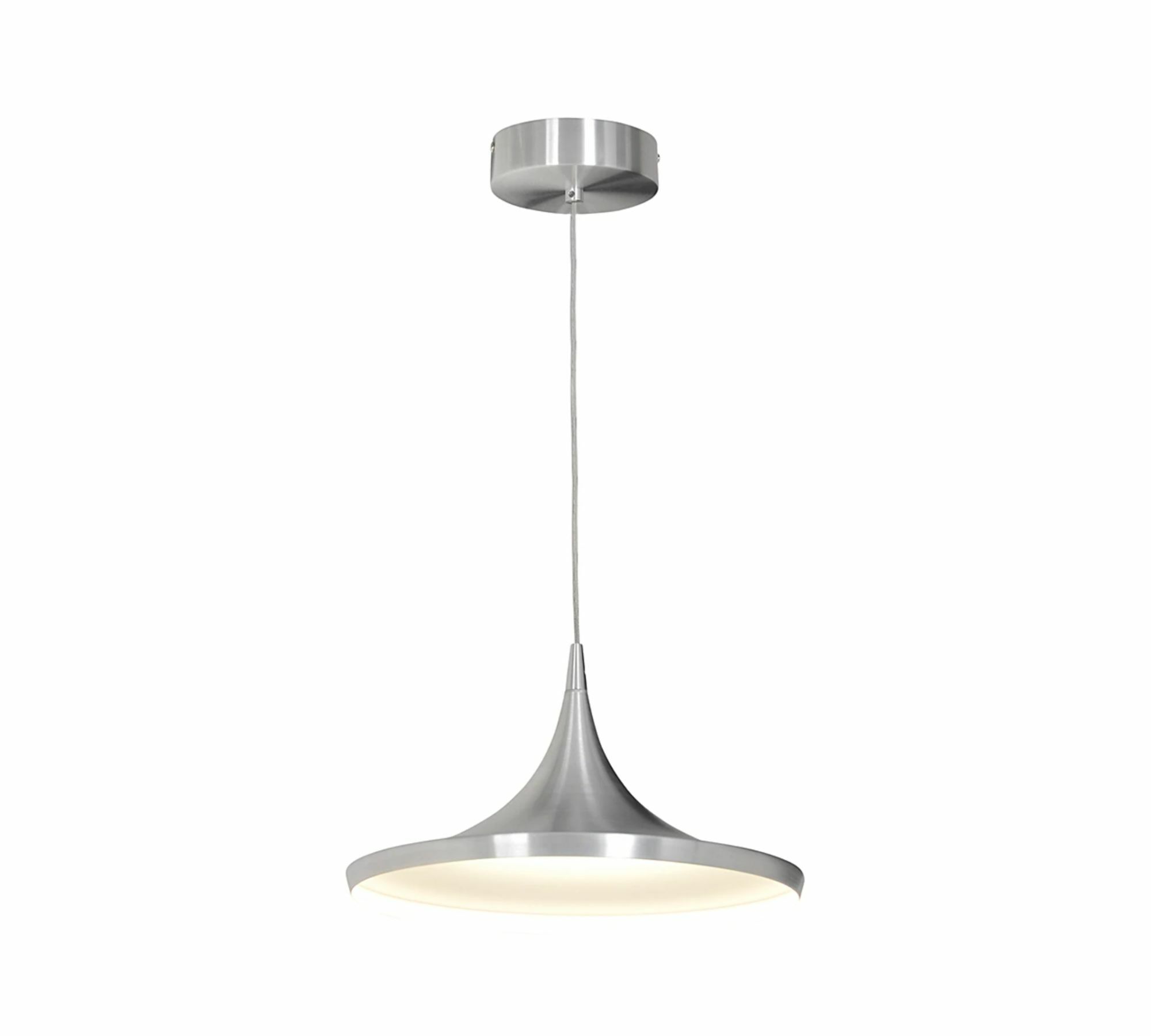 Pendelleuchte 9-flammig Aluminium Silber 1