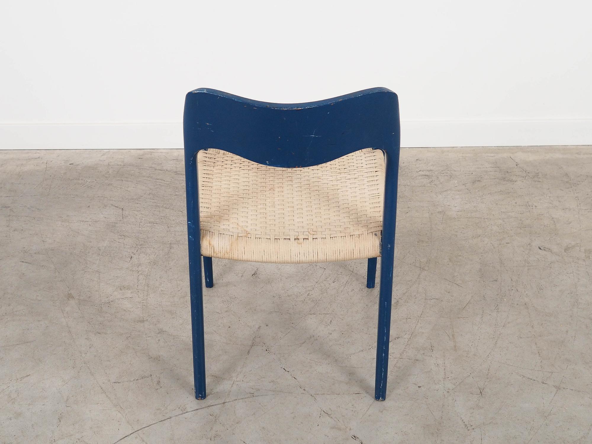 Blue Teak Chair 1960s 14