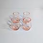 Art Deco Likör Set Glas Rosa 1920er Jahre 2
