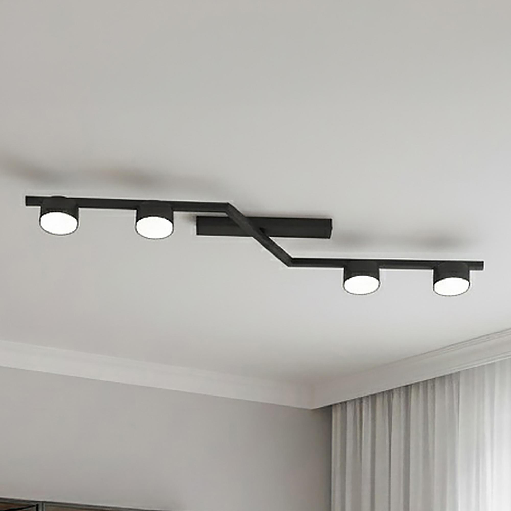 Ceiling Light Skan 4-Light Steel Black 0