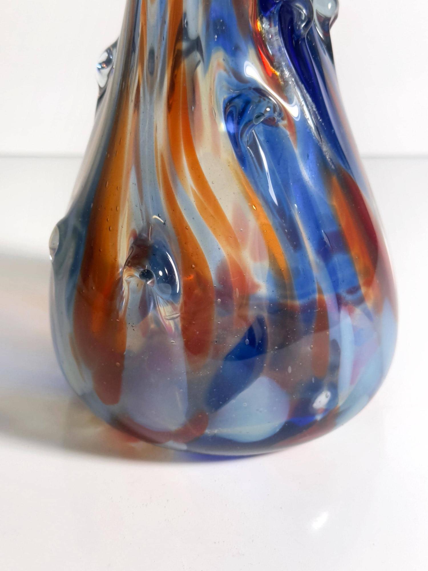 Vintage Vase Murano Glass Multicolored 70s 3