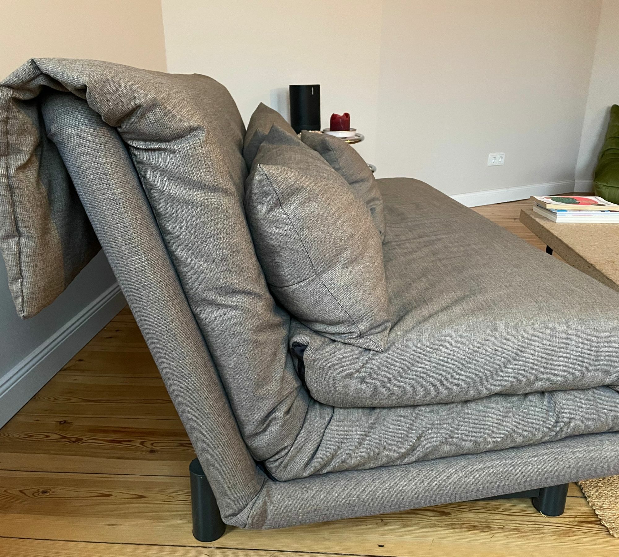 Multy Schlafsofa 3-Sitzer Stoff Taupe 1