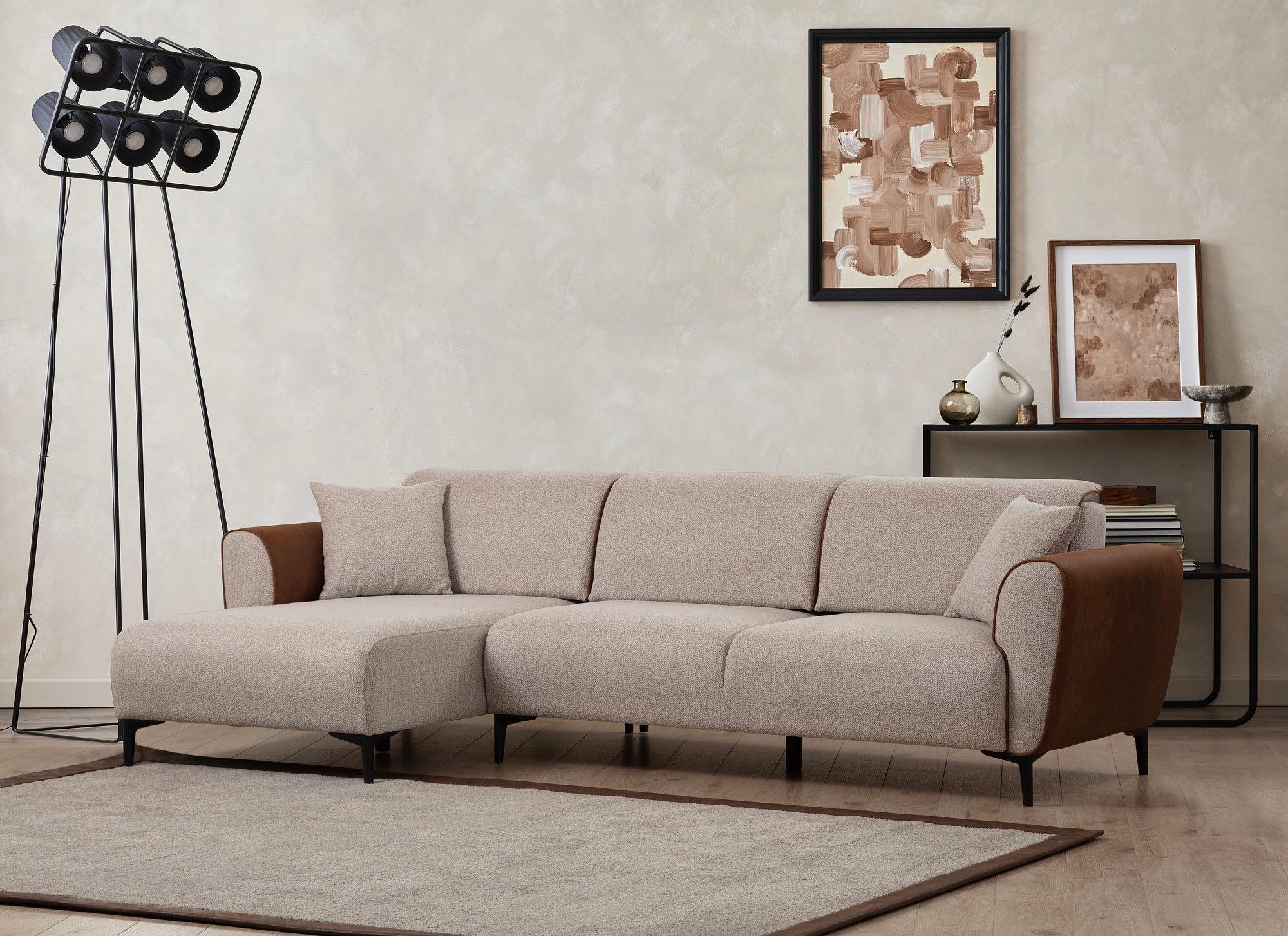 Aren Links Ecksofa Beige 1