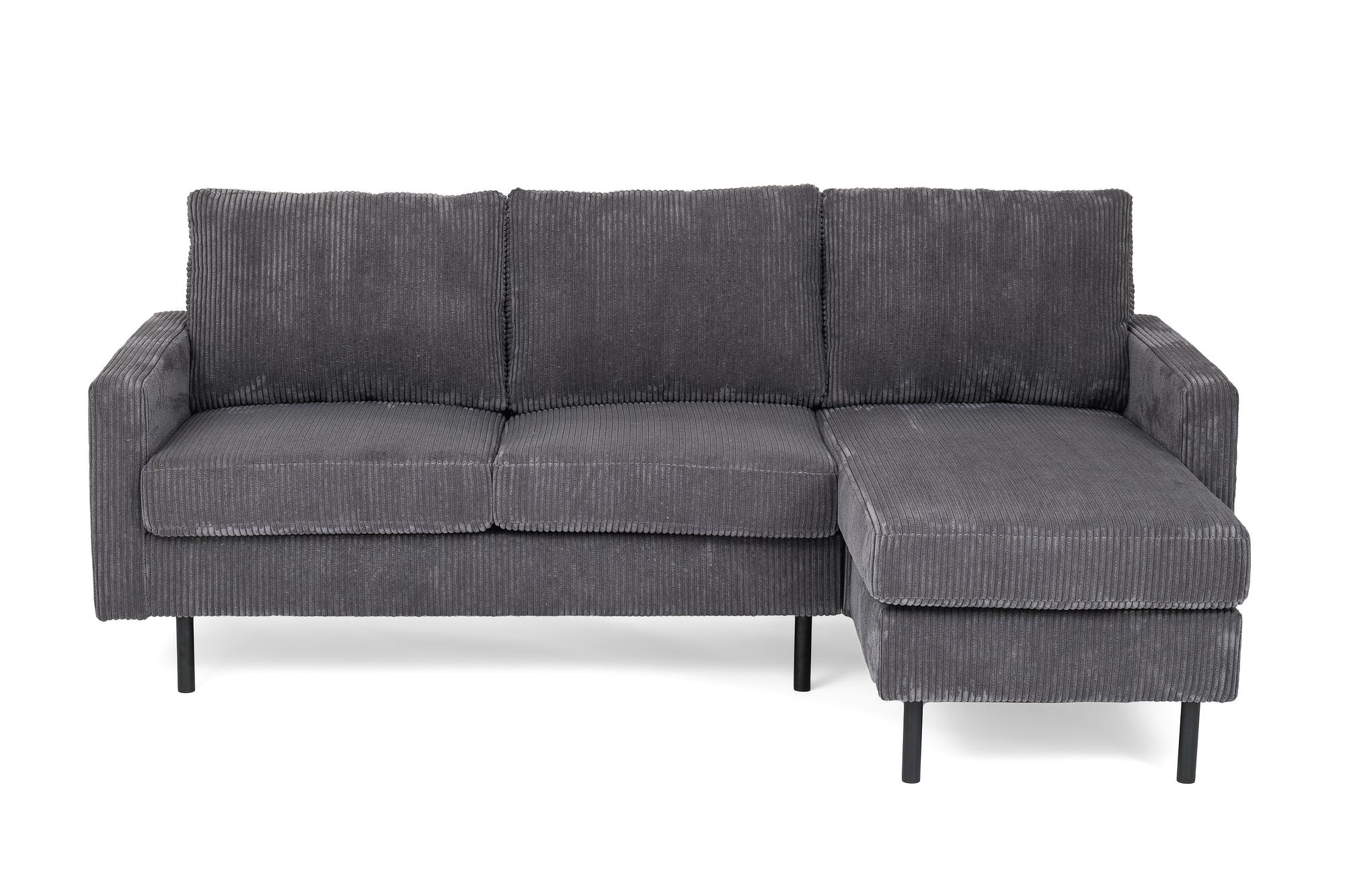 Sofa 3-Sitzer Chaiselongue Links Rechts Grau 7