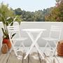 Garden table / Folding table TRAVANO T plastic white hjh LIFE 2
